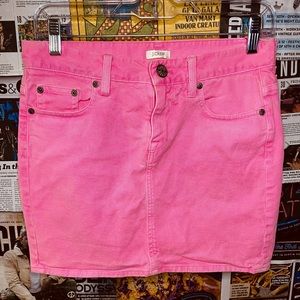 Pink J Crew Jean skirt